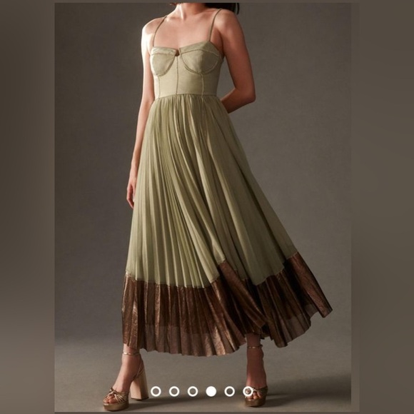 Anthropologie Size S Petite Verb by Pallavi Singhee Corset Embellished Dress NEW - Picture 2 of 9